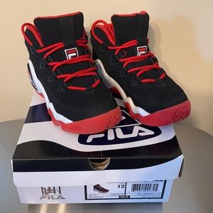 Fila Toddler Boys Shoes size 12. Red/Black/White